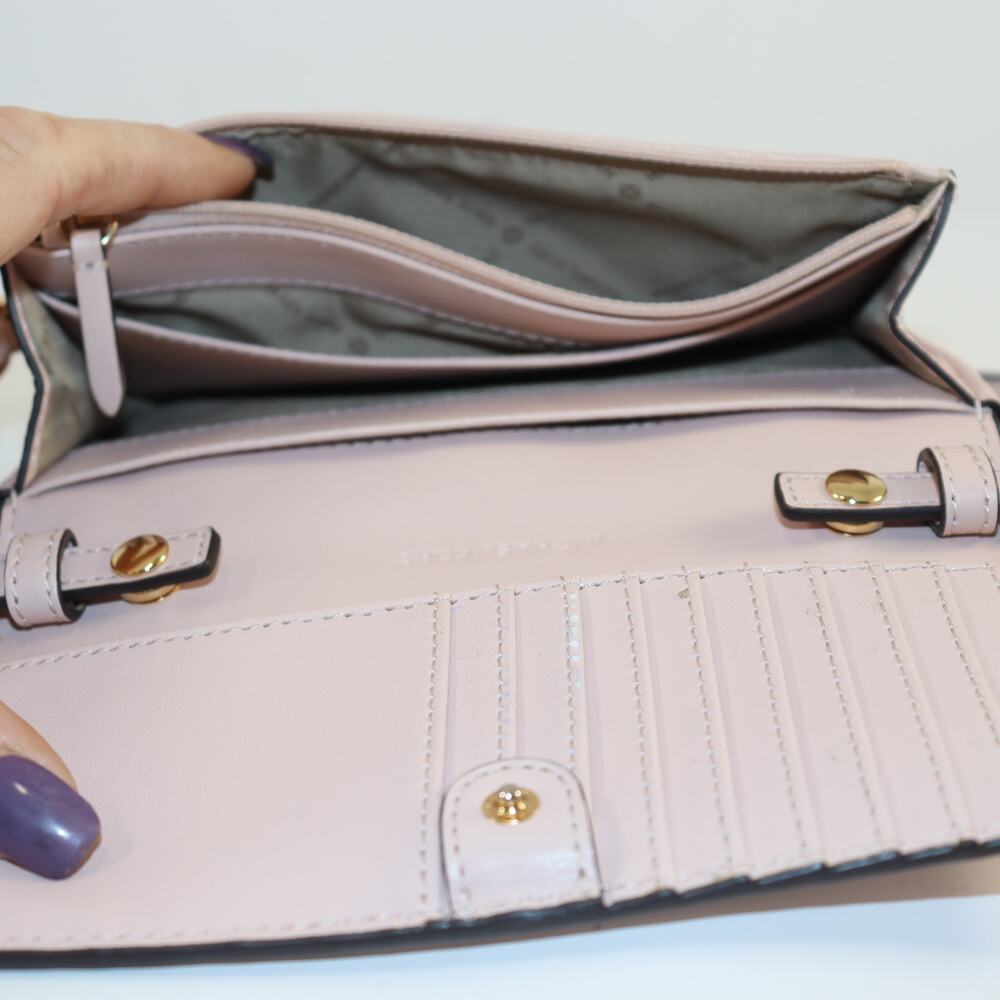 Michael Kors Jet‎ Set Leather Crossbody Wallet – Pale Pink - Picture 5 of 6